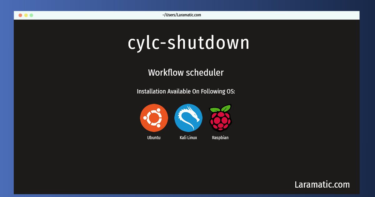 cylc shutdown