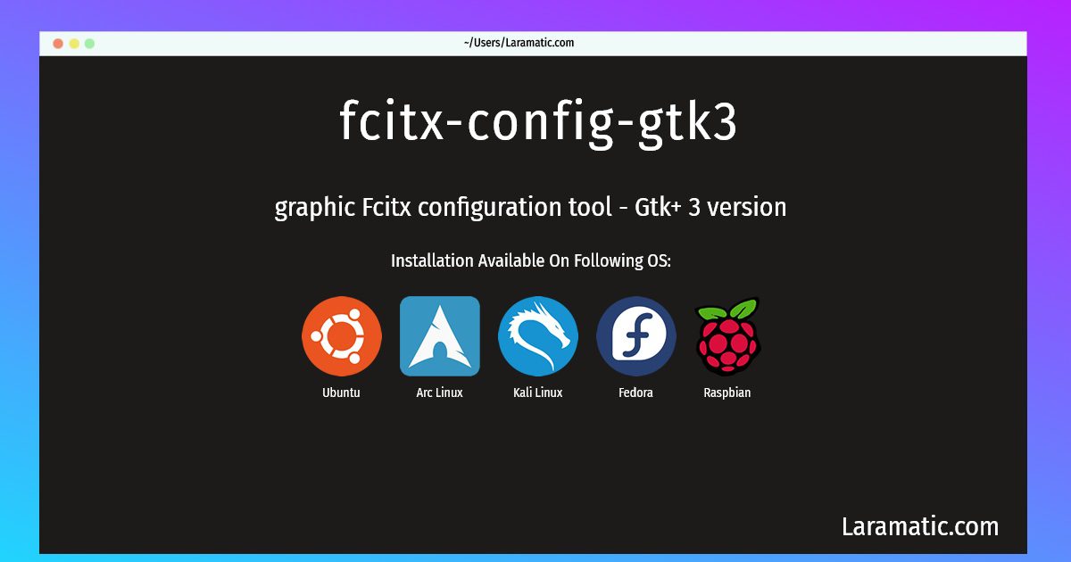 fcitx config gtk3
