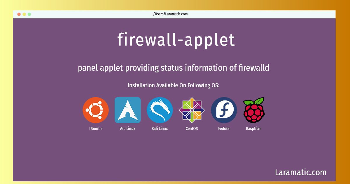 firewall applet