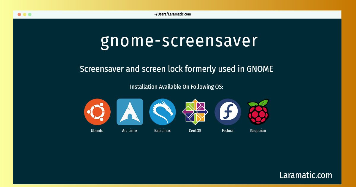 gnome screensaver