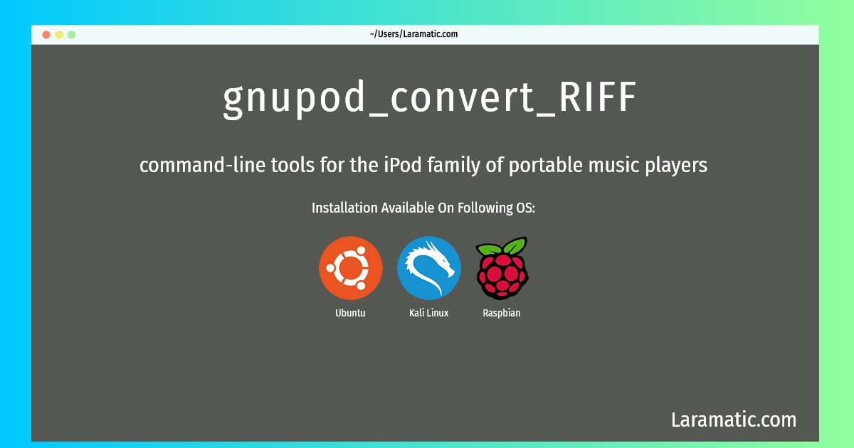 gnupod convert riff