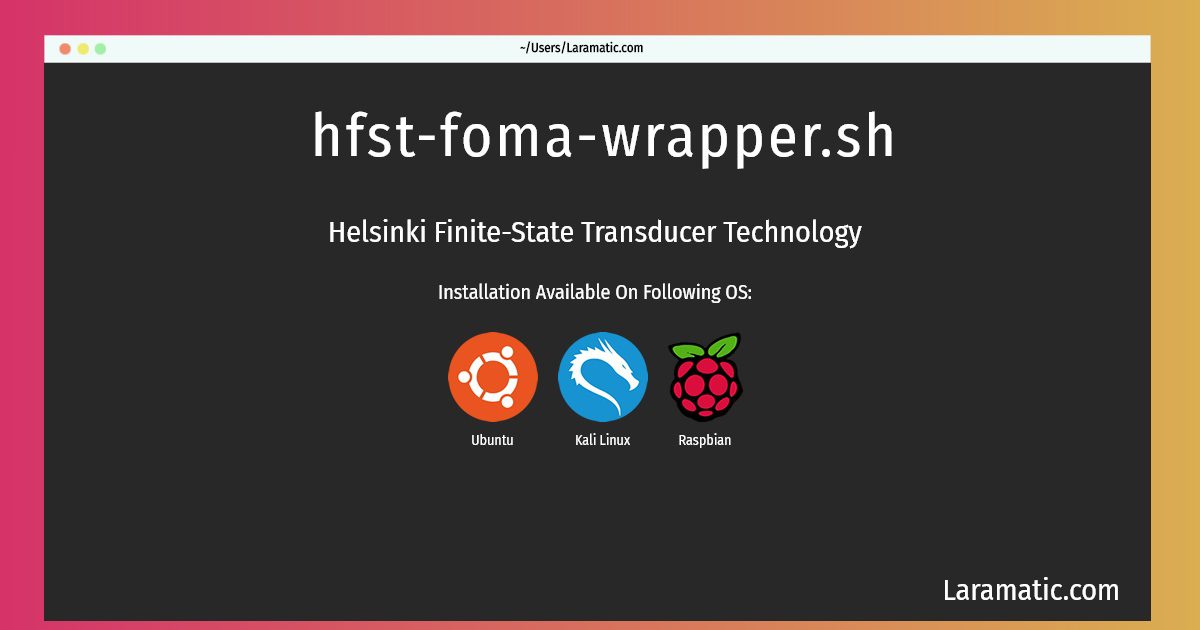 hfst foma wrapper sh