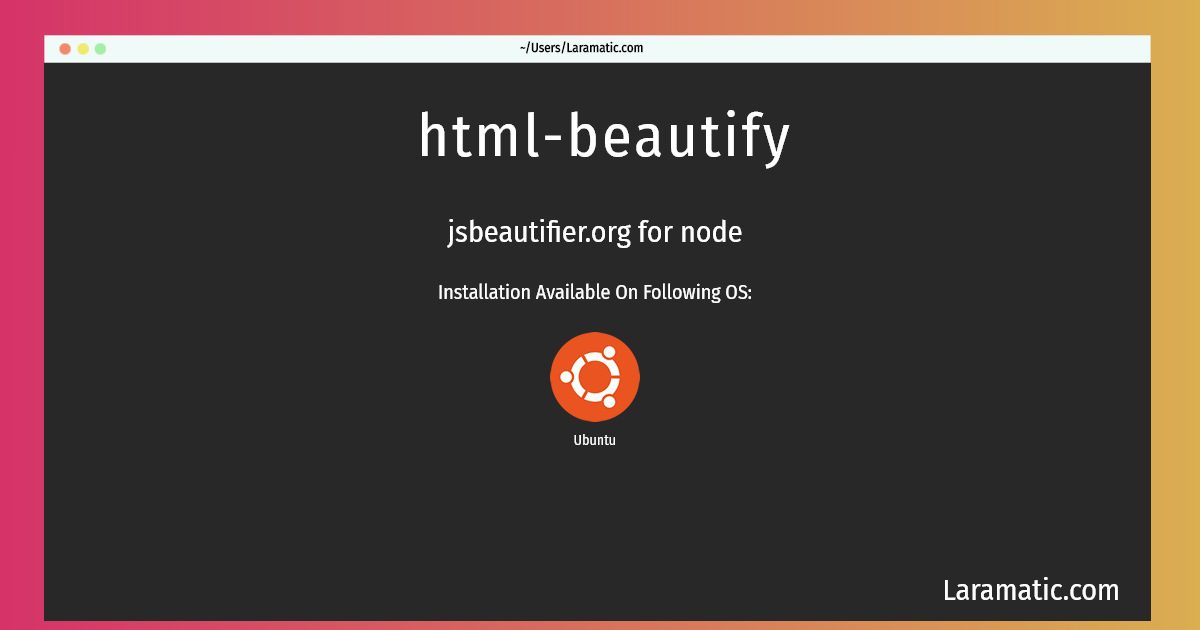html beautify