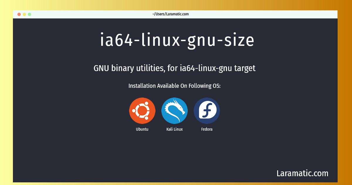 ia64 linux gnu size