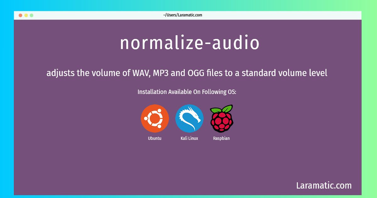 normalize audio