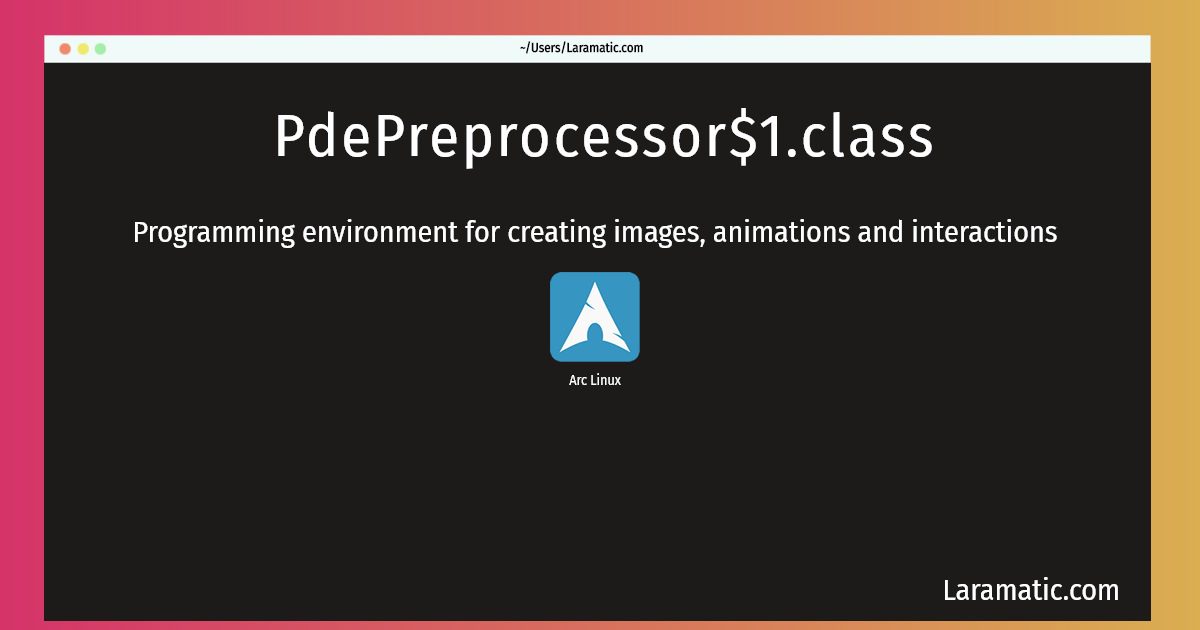 pdepreprocessor1 class