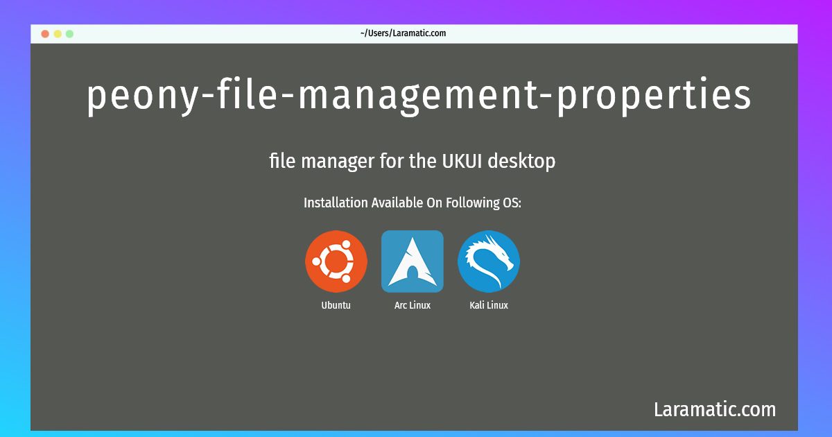 peony file management properties