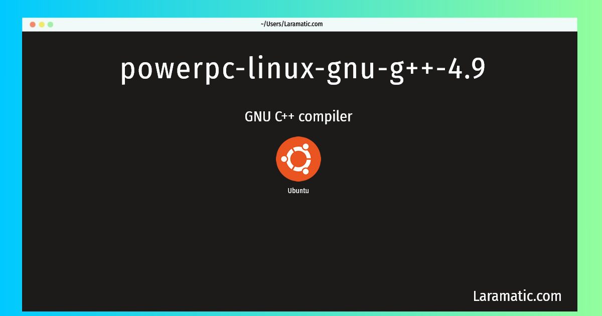 powerpc linux gnu g 4 9