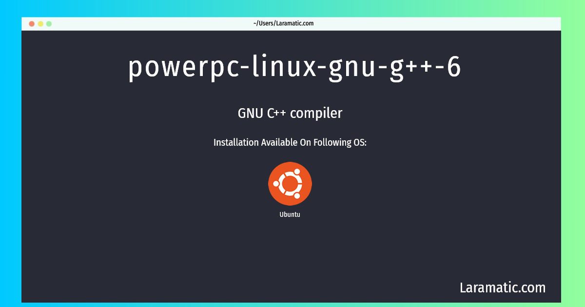 powerpc linux gnu g 6