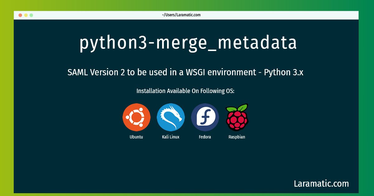 python3 merge metadata