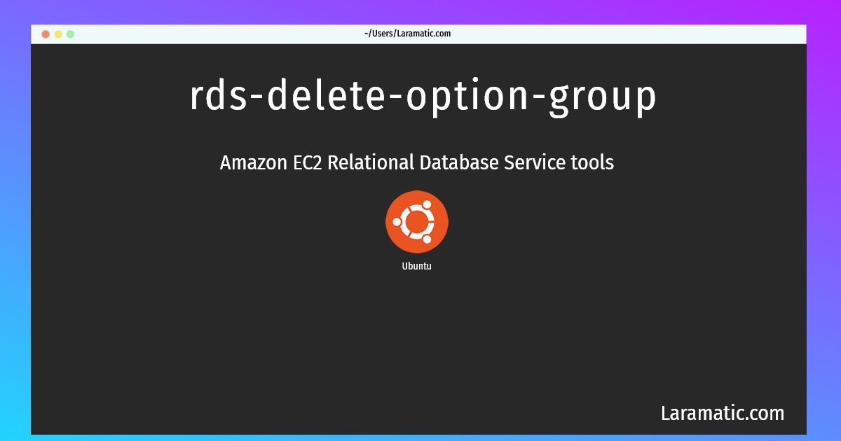 rds delete option group