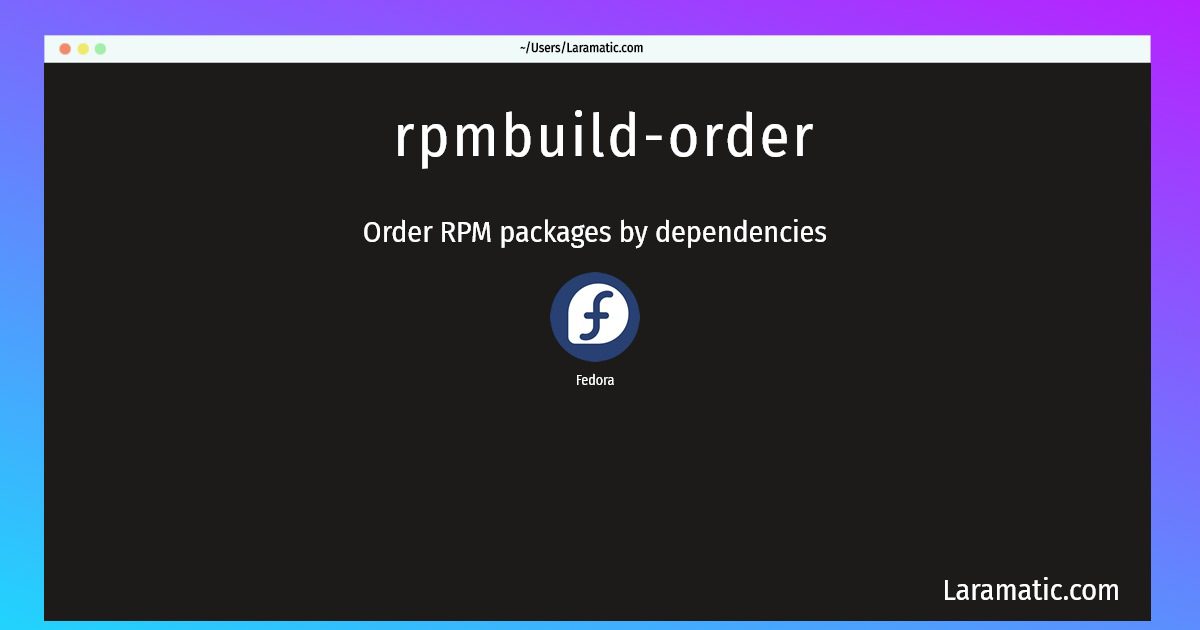 rpmbuild order