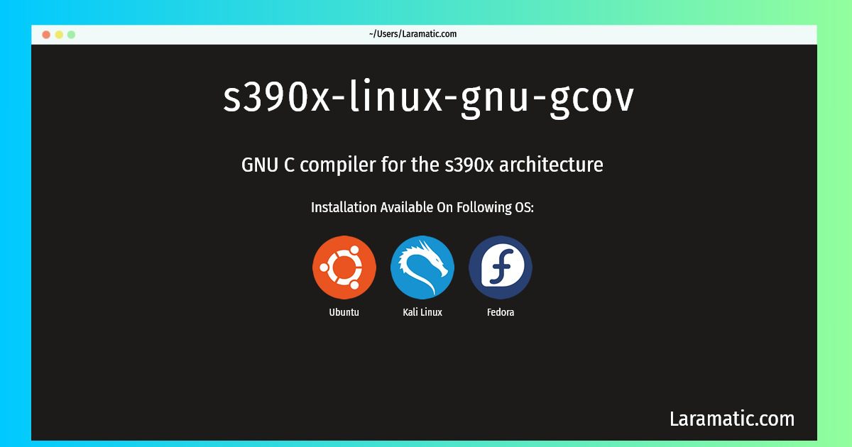 s390x linux gnu gcov