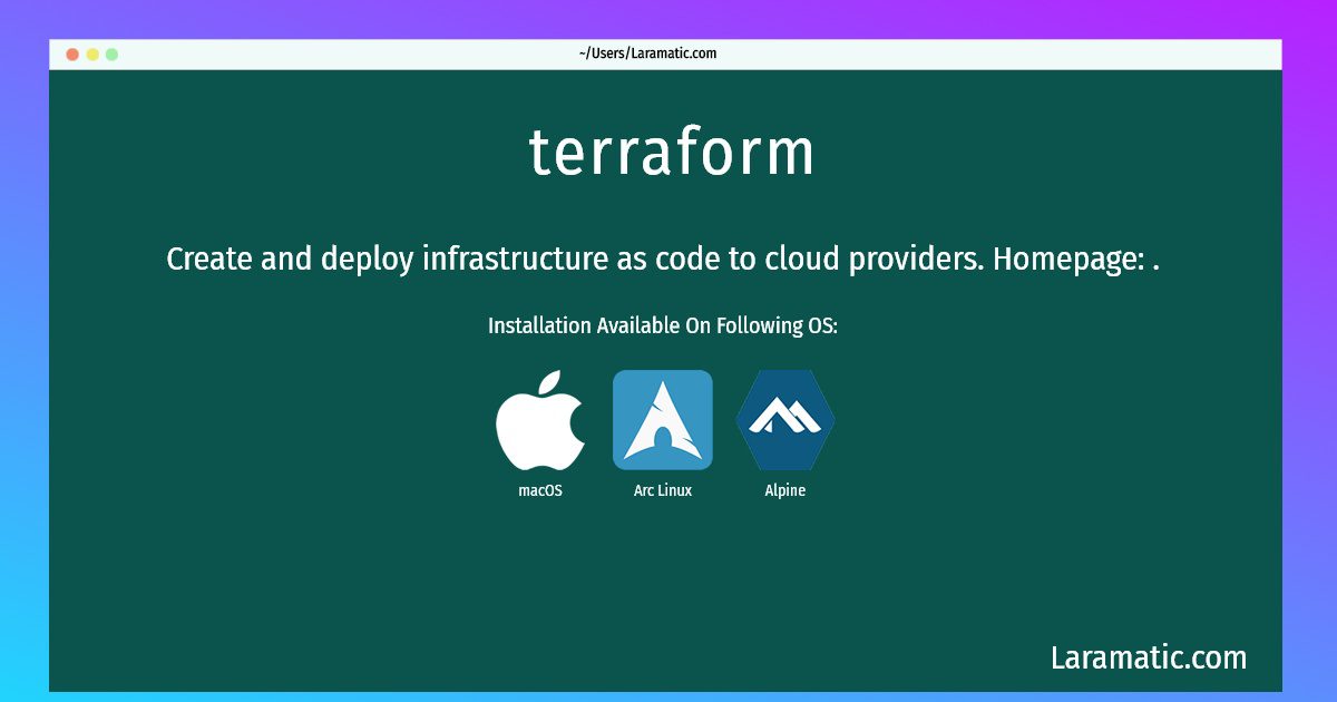 download terraform on mac