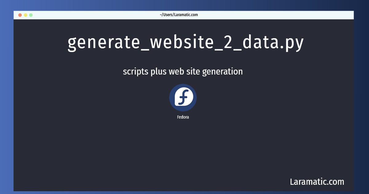 generate website 2 data py