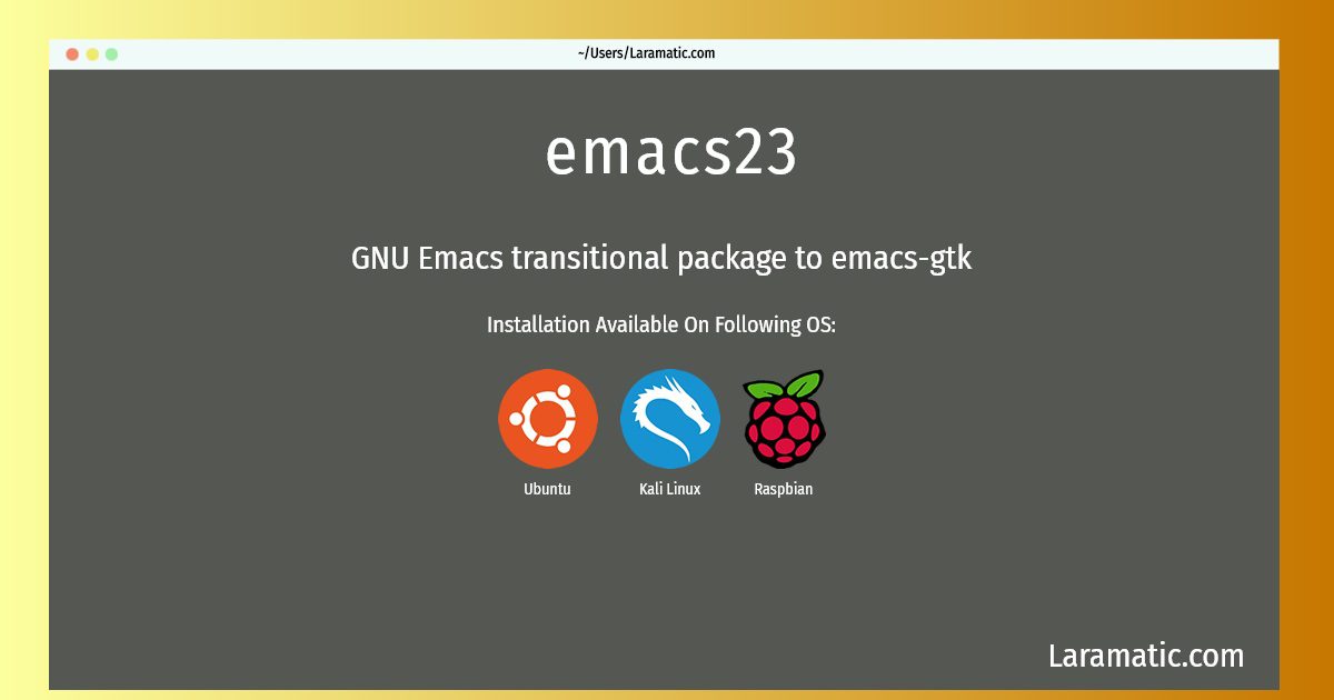 emacs23