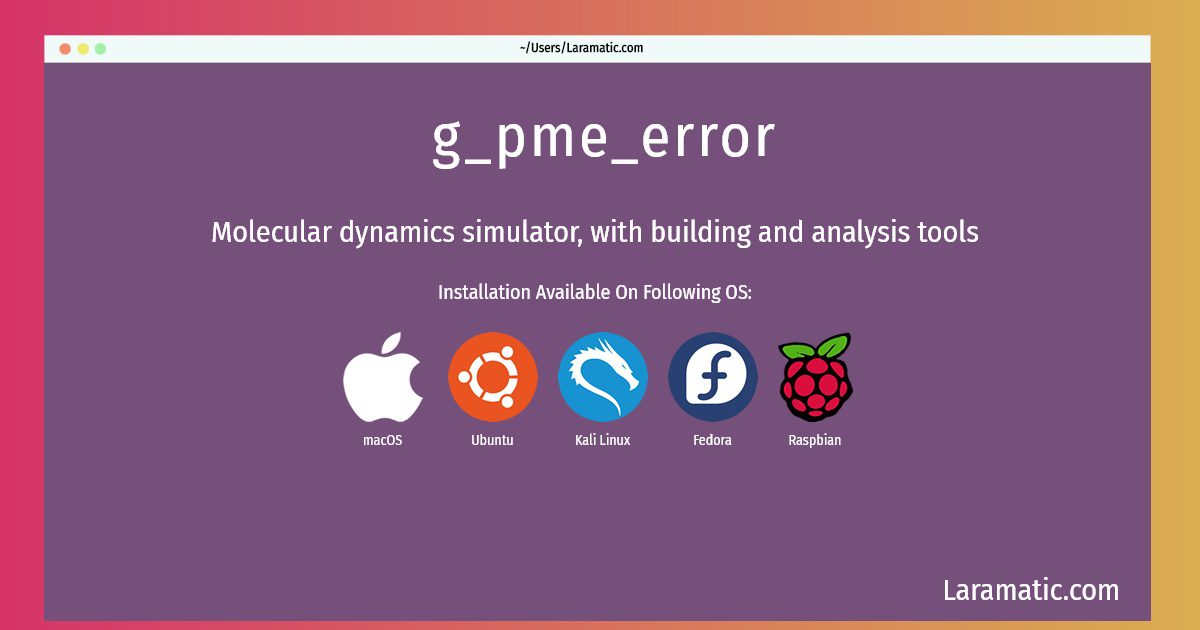 g pme error