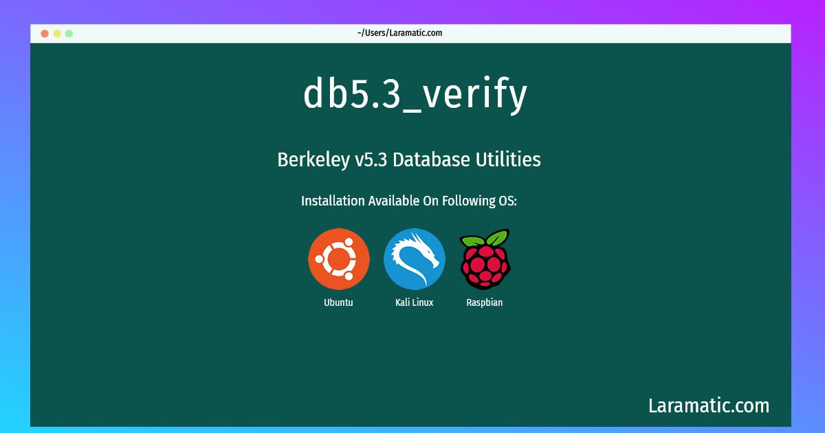 db5 3 verify