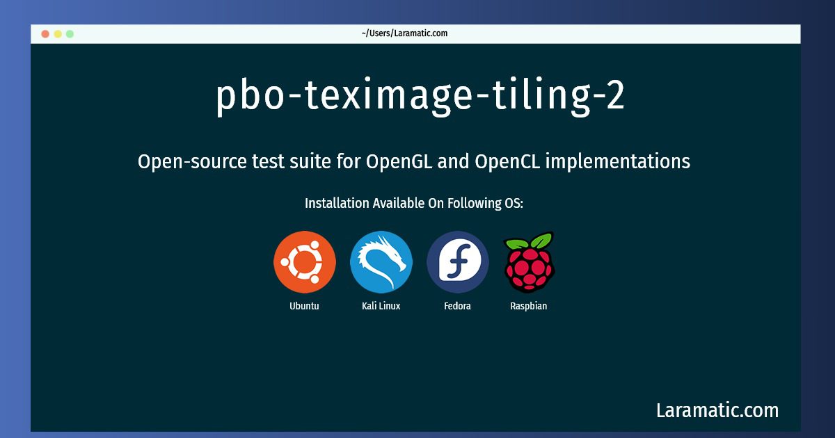 pbo teximage tiling 2