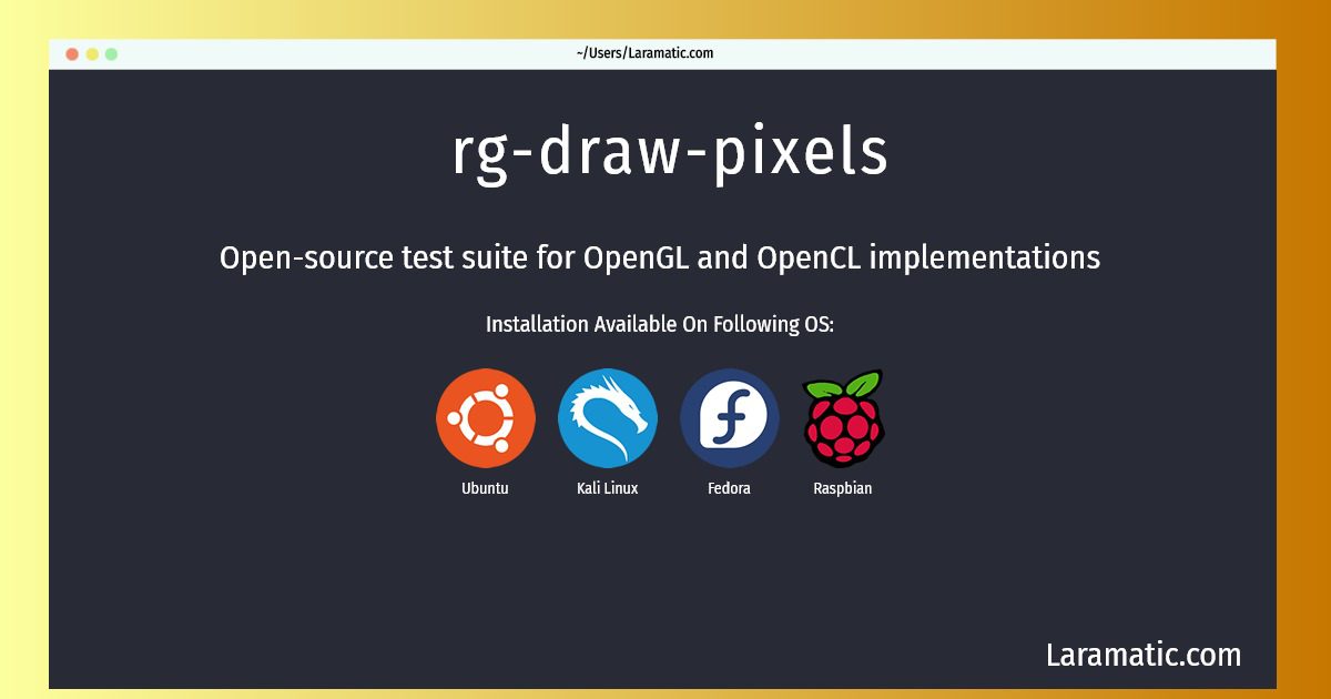 How To Install Rgdrawpixels In Debian, Ubuntu, Kali, Fedora And