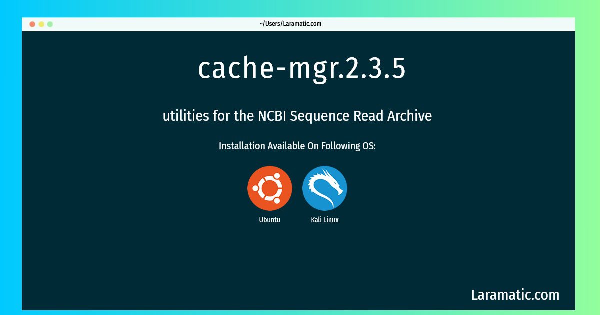 cache mgr 2 3 5