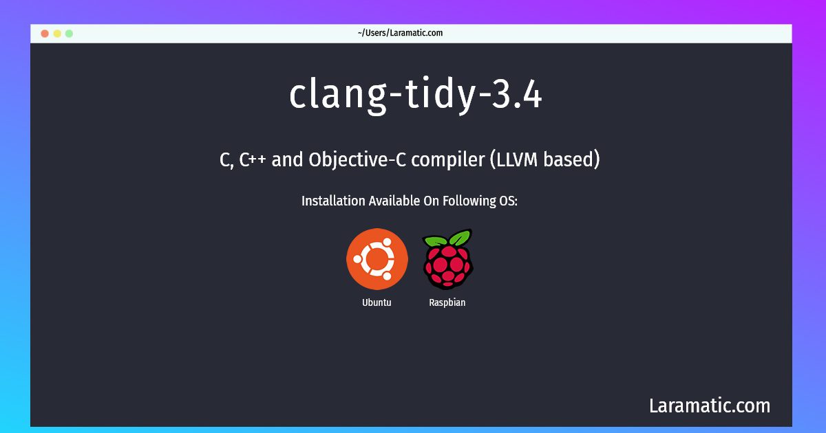 clang tidy 3 4