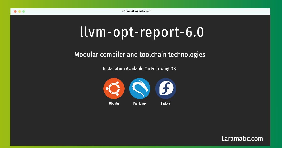 llvm opt report 6 0