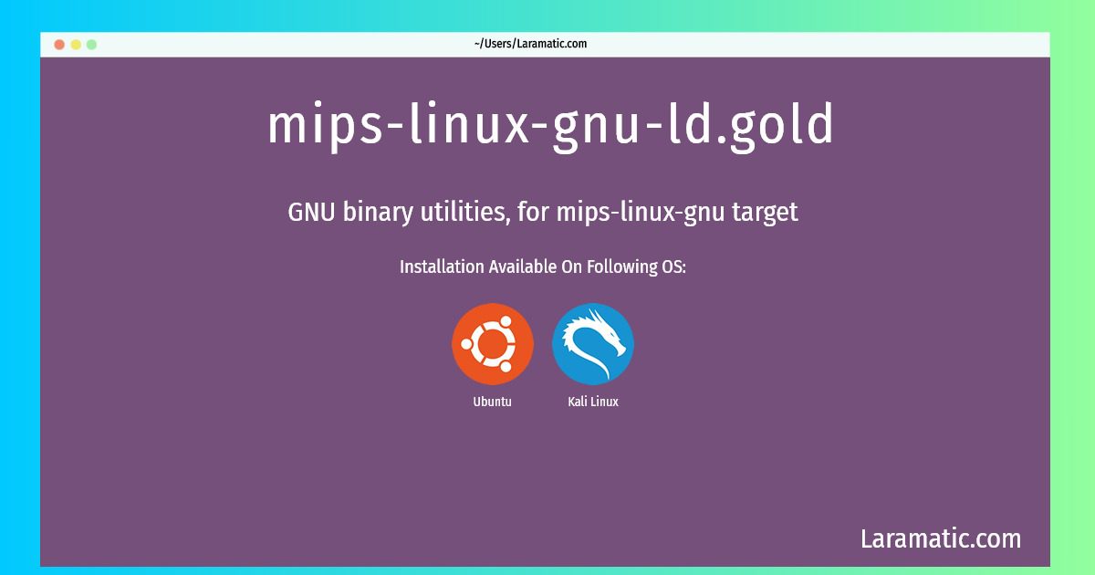mips linux gnu ld gold