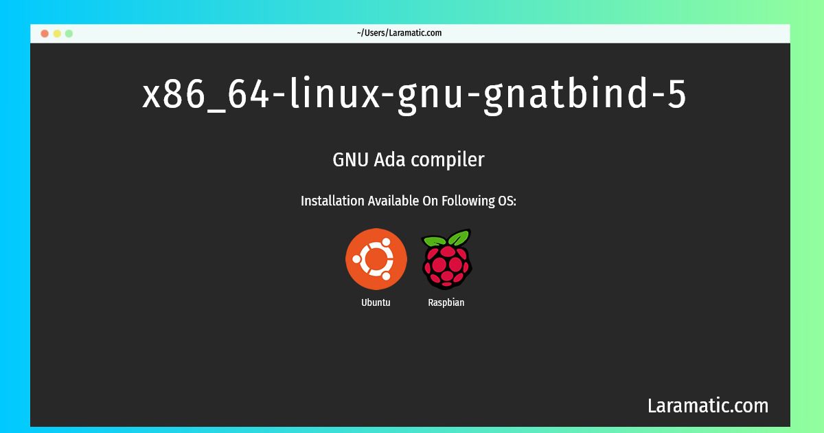 x86 64 linux gnu gnatbind 5