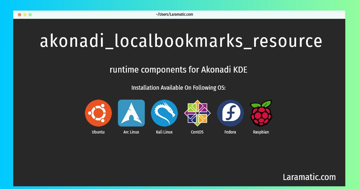 akonadi localbookmarks resource