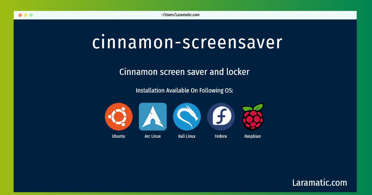 cinnamon screensaver