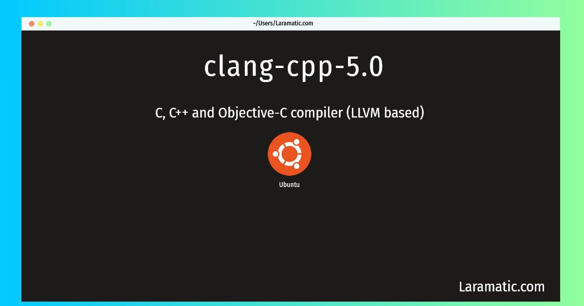clang cpp 5 0