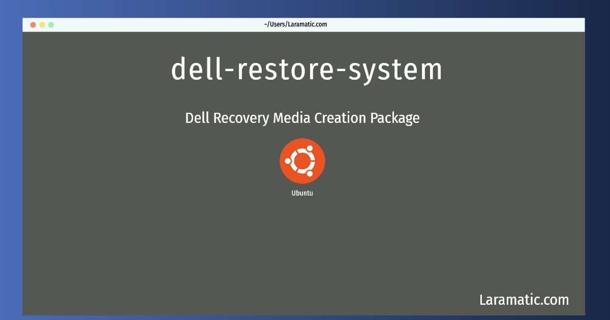 dell restore system