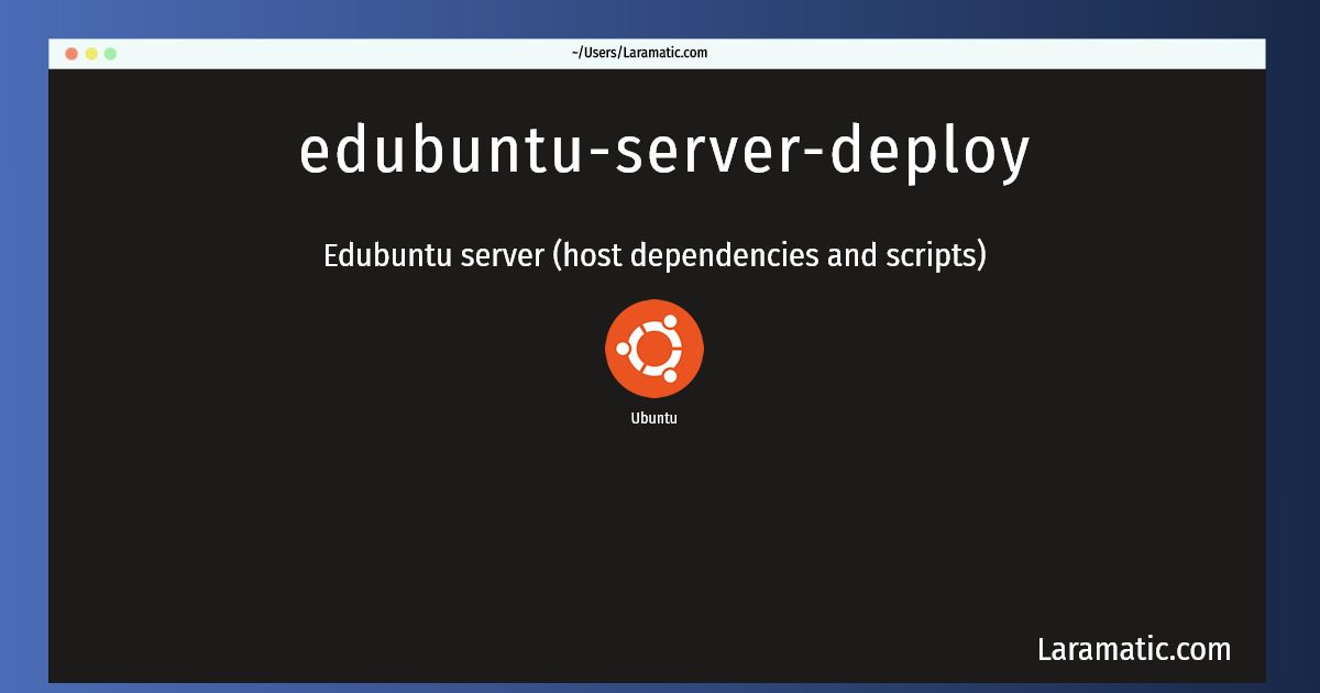 edubuntu server deploy