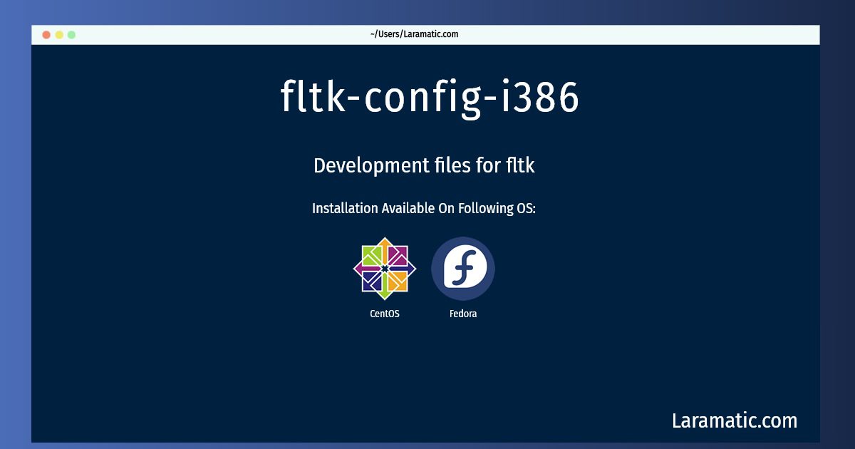 fltk config i386