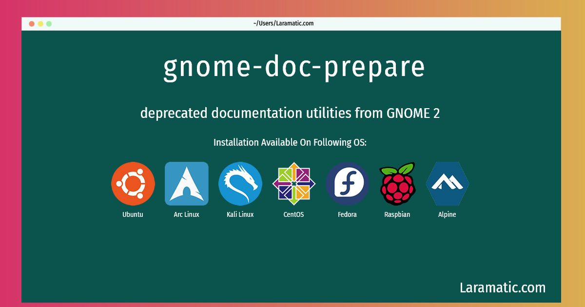 gnome doc prepare
