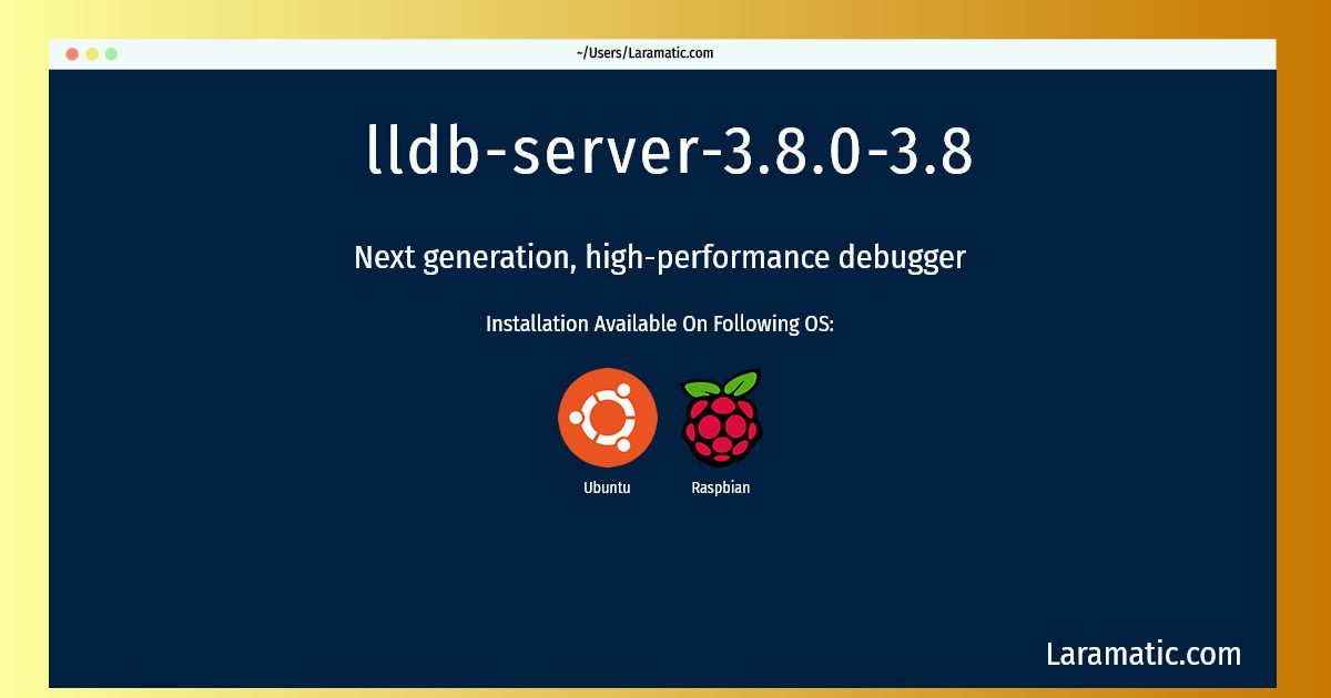 lldb server 3 8 0 3 8