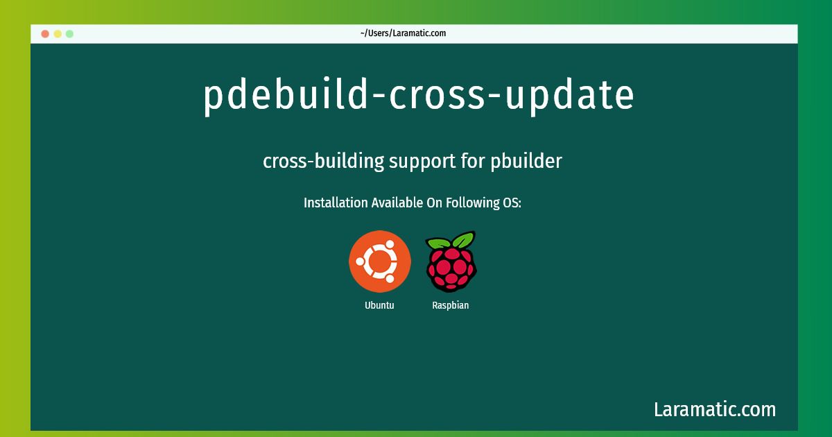 pdebuild cross update