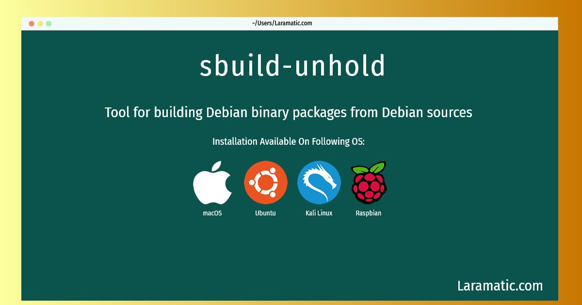 sbuild unhold
