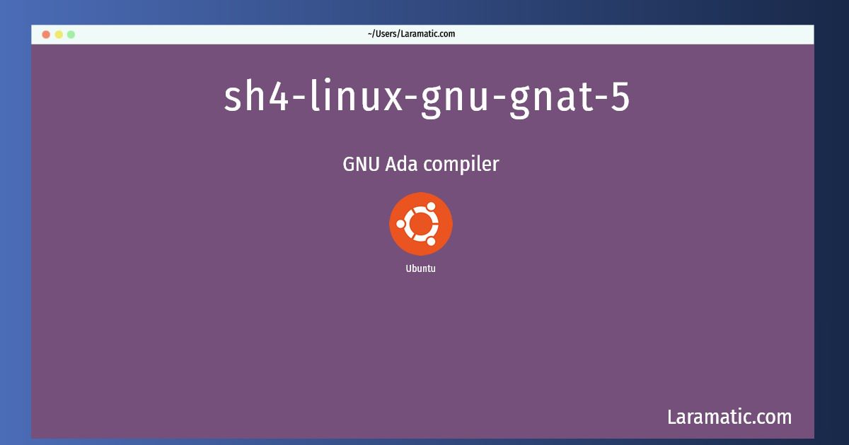 sh4 linux gnu gnat 5