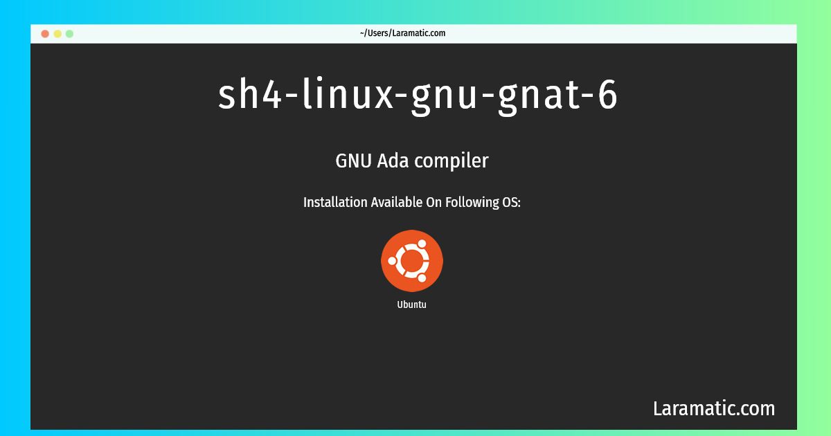 sh4 linux gnu gnat 6