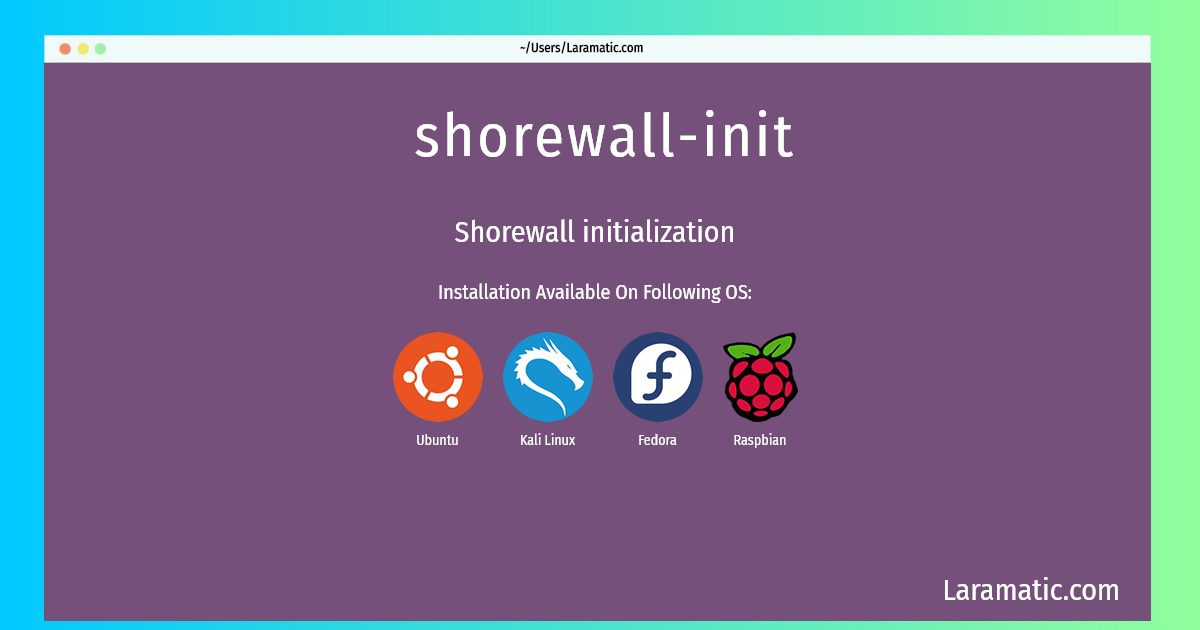 shorewall init