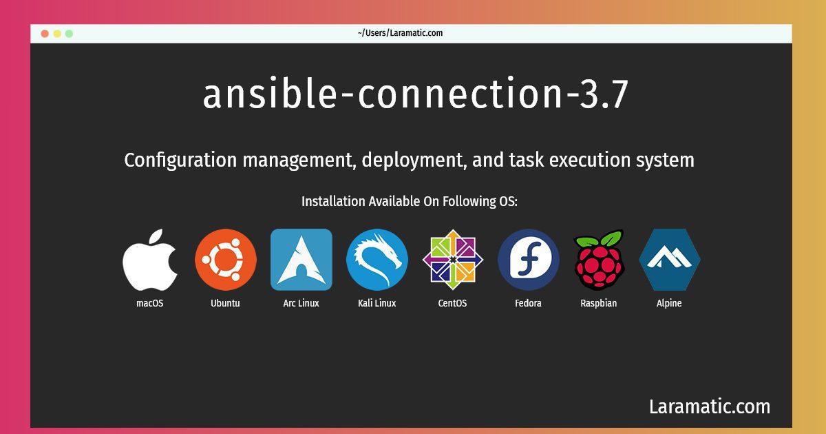 ansible connection 3 7