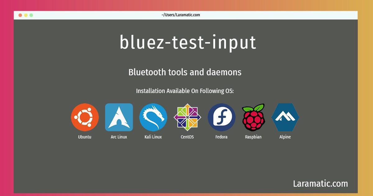 bluez test input