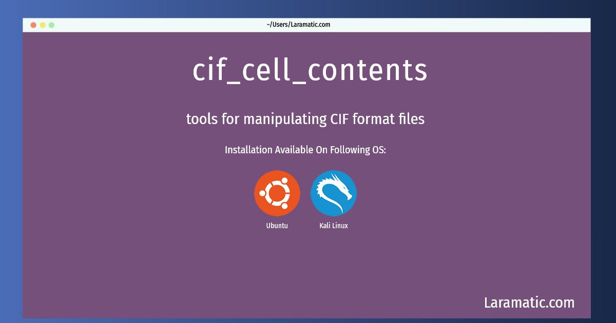cif cell contents