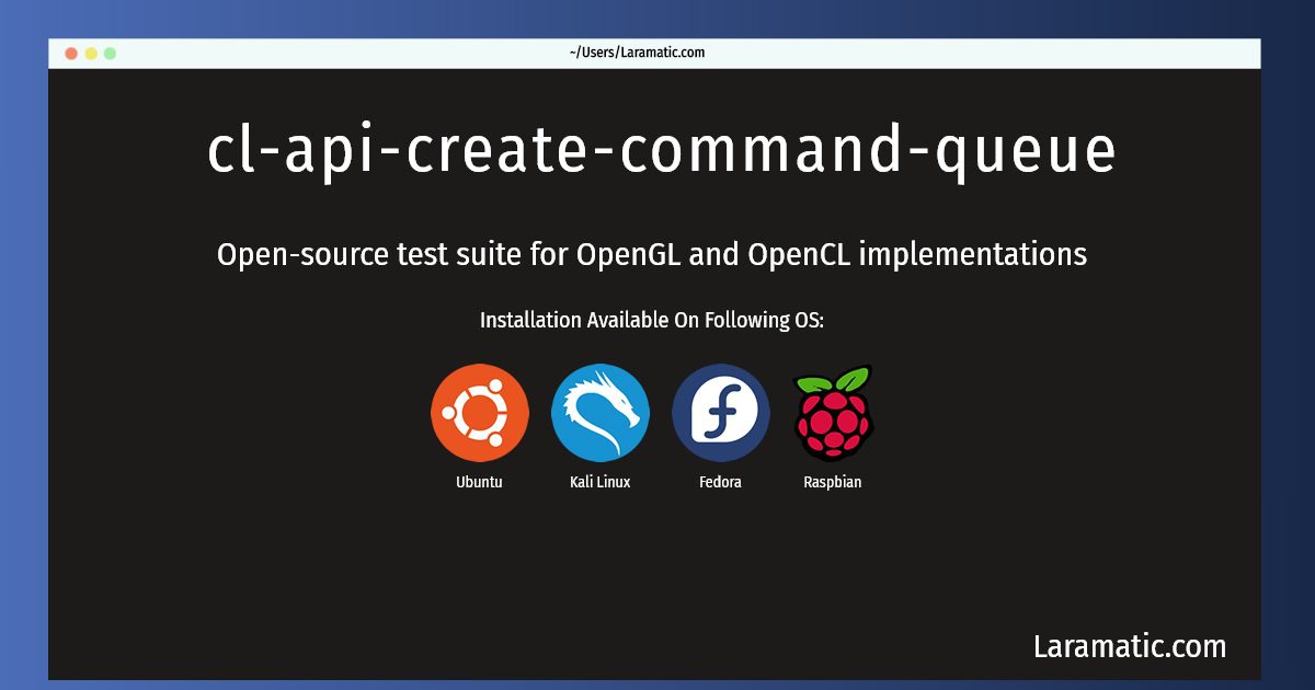cl api create command queue