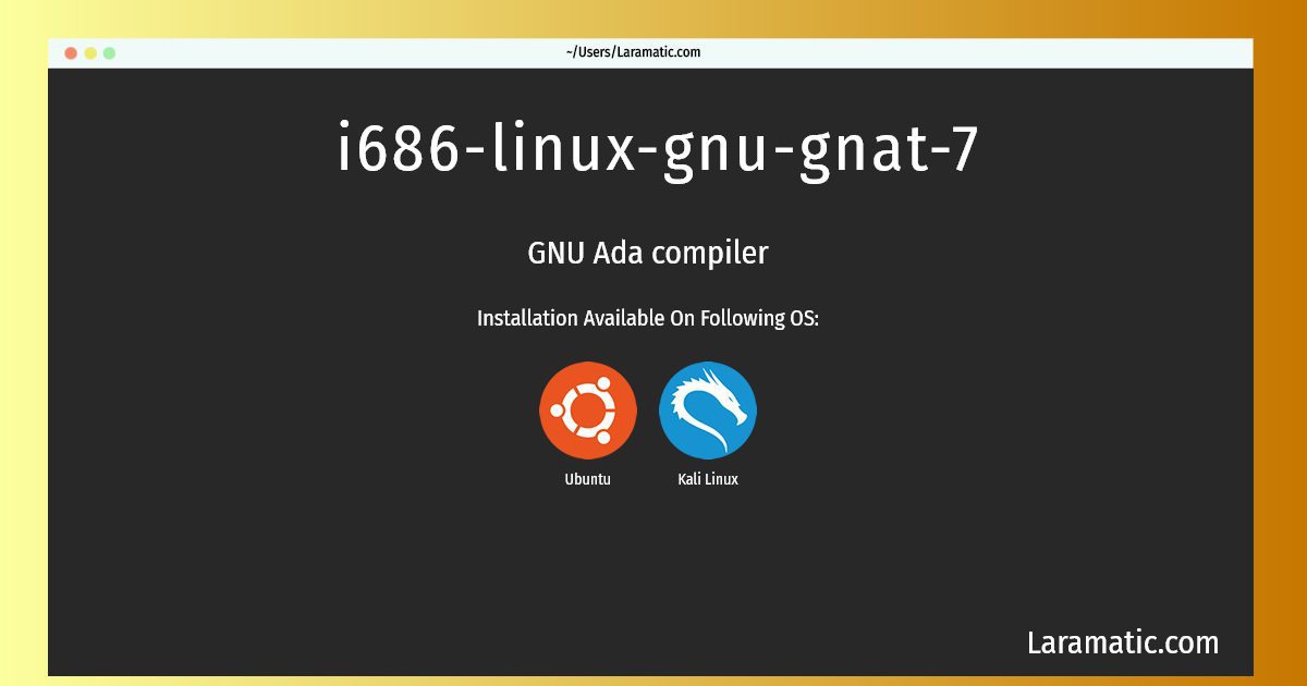 i686 linux gnu gnat 7