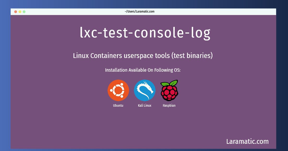 lxc test console log