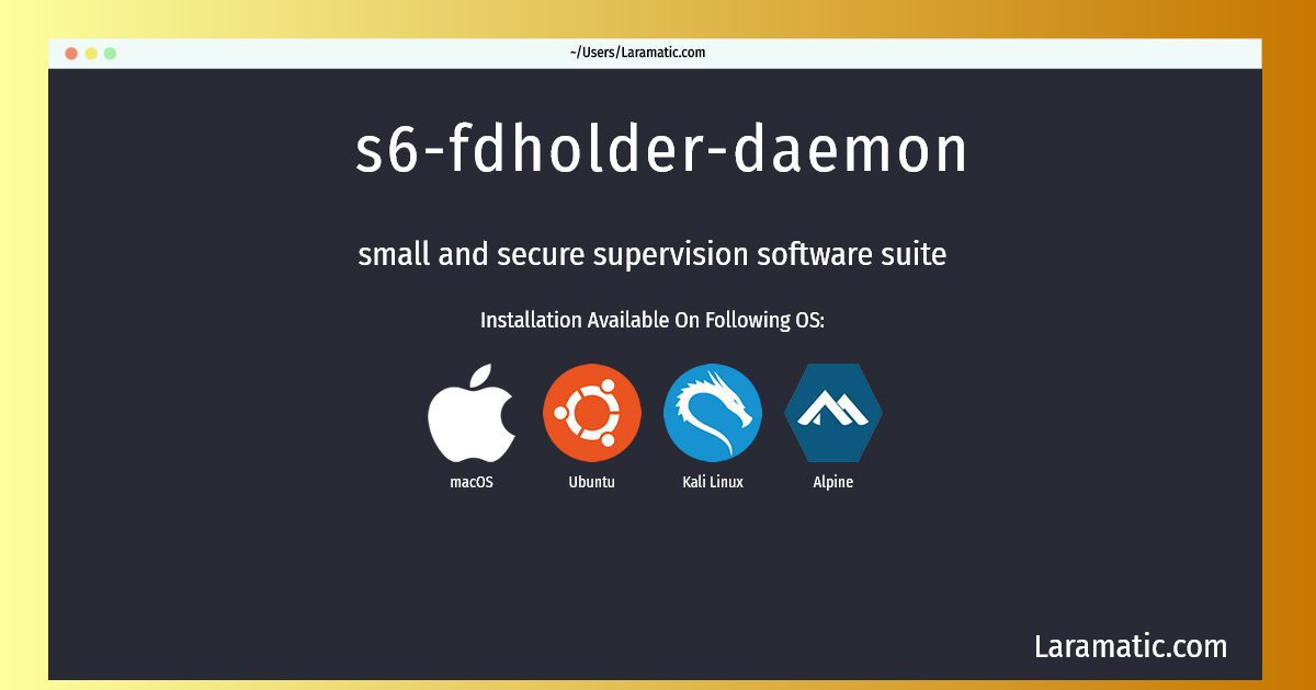 s6 fdholder daemon