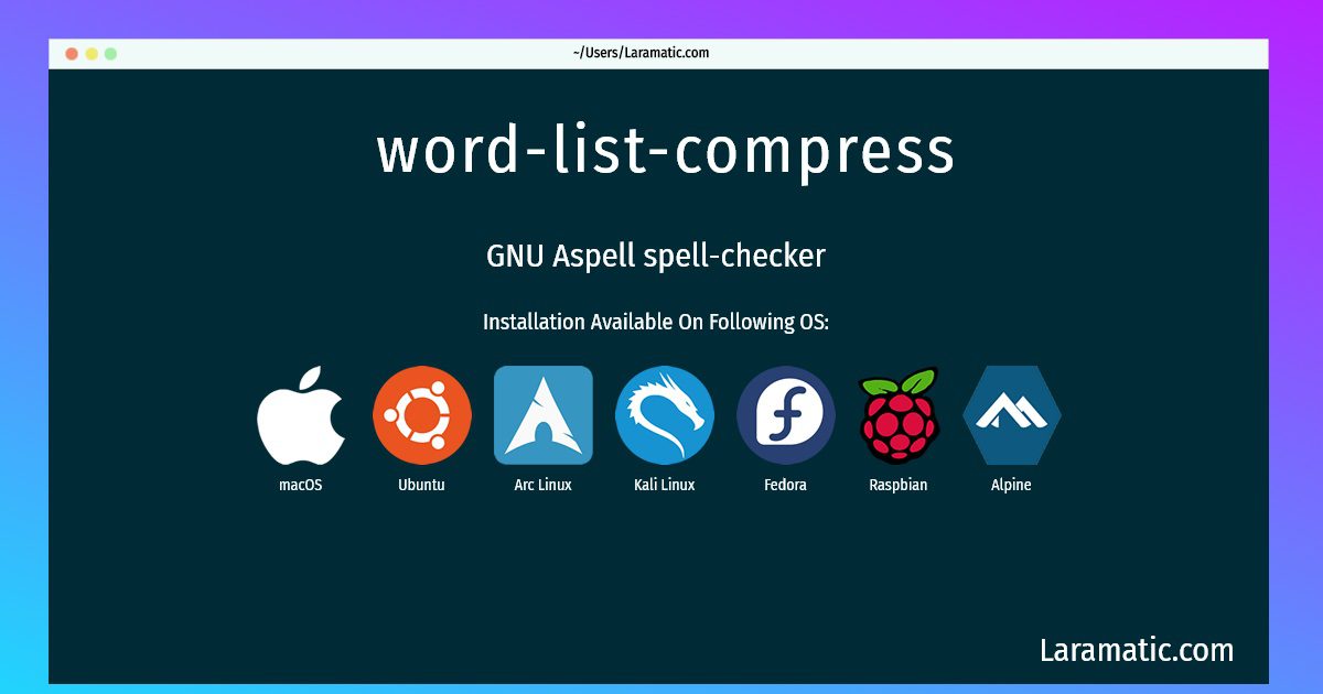 word list compress